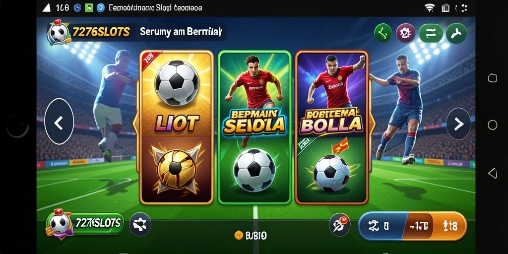 Tampilan permainan slot bertema sepak bola yang menarik.