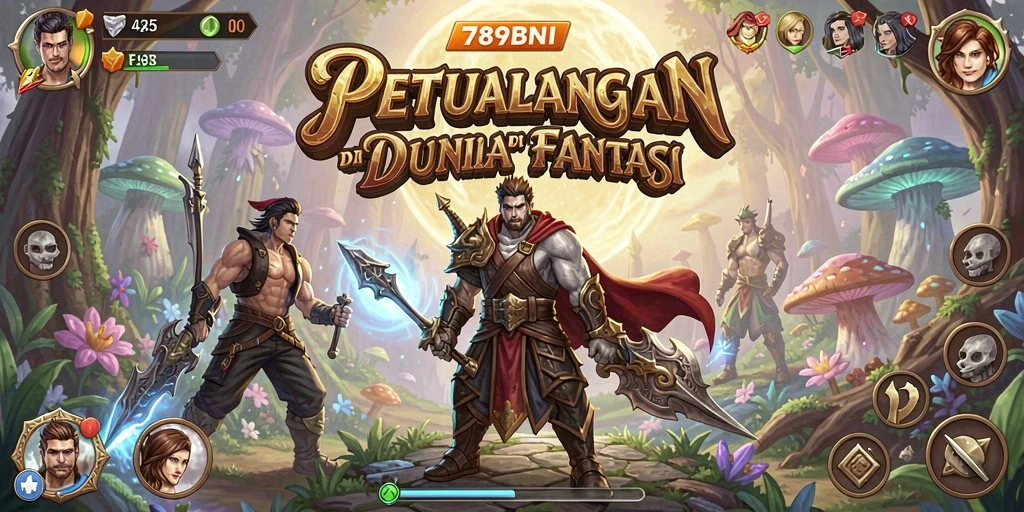 Tampilan gameplay epik di dunia RPG yang penuh aksi.