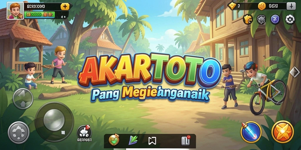 Tampilan seru gameplay AKARTOTO yang penuh warna.