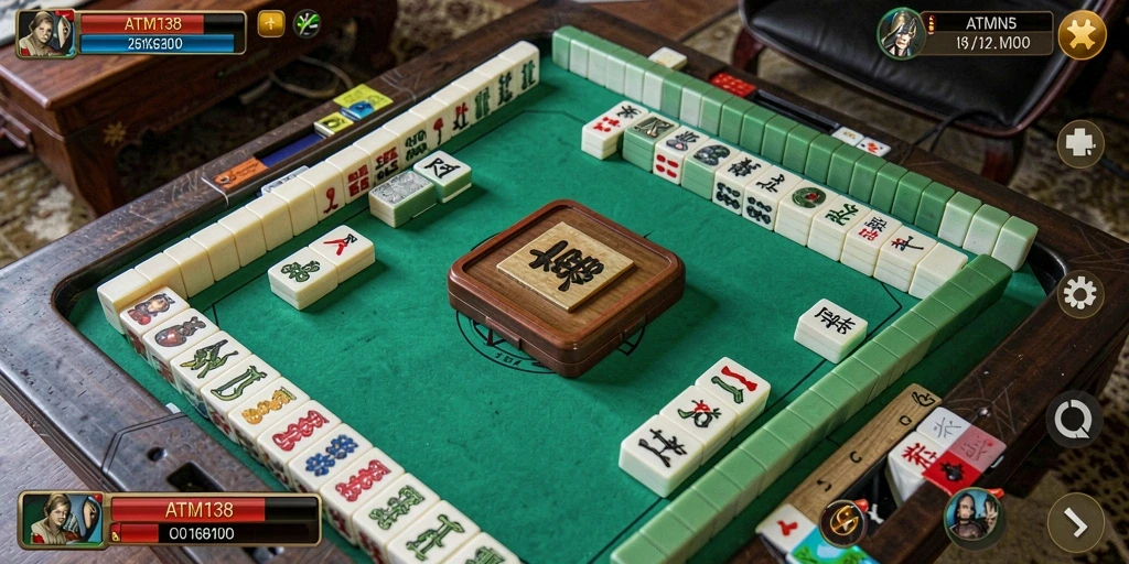 Tampilan gameplay Mahjong yang mengasyikkan dari ATM138.