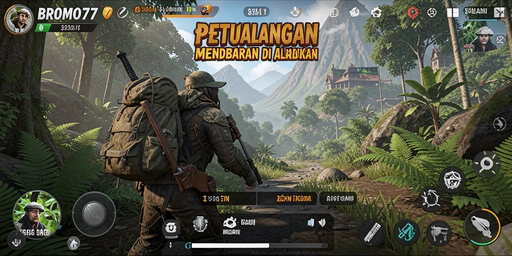 Tampilan gameplay BROMO77 yang menakjubkan saat menjelajahi dunia petualangan.