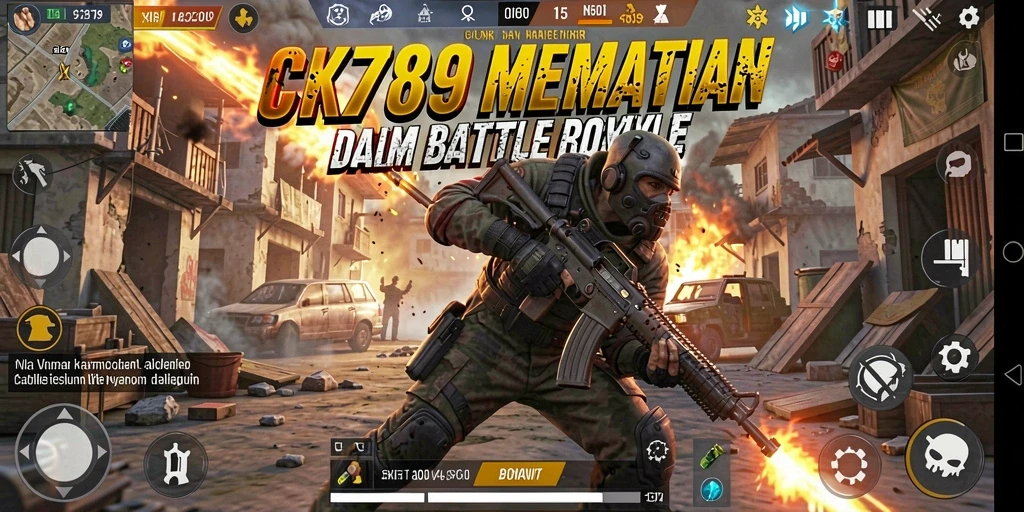 Tampilan seru dari gameplay Battle Royale CK789 dengan karakter bertempur.