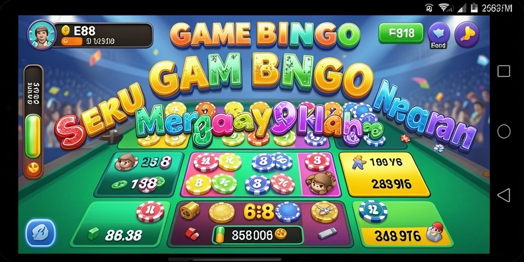 Screenshot gameplay E88 menampilkan suasana seru permainan Bingo.