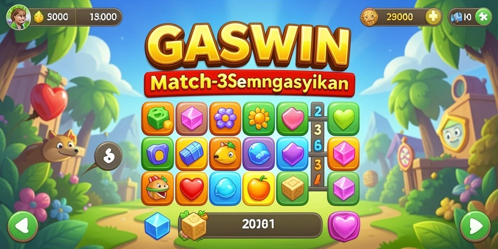 Tampilan gameplay GASWIN yang seru dan menghibur.