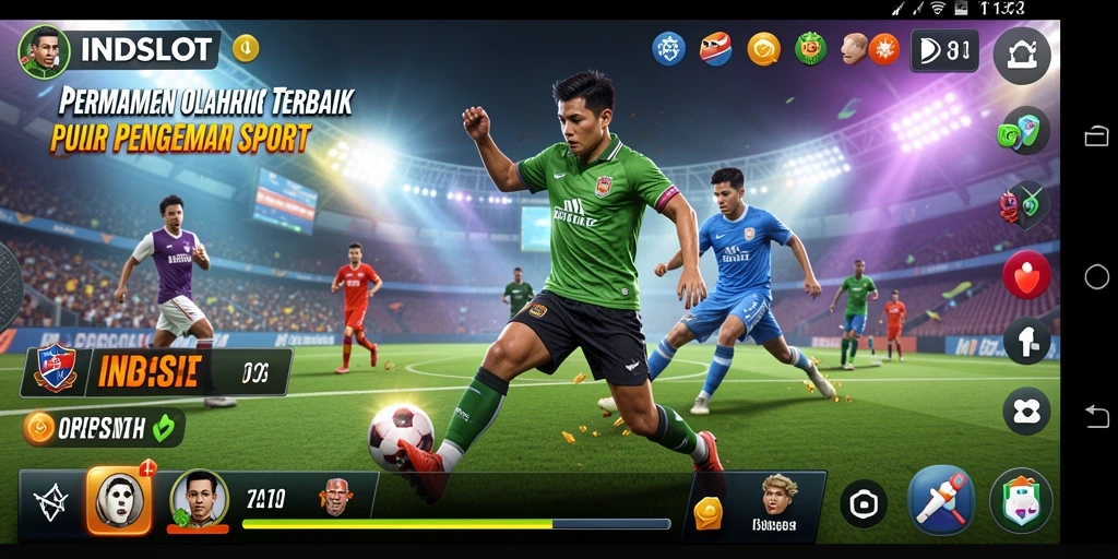 Tampilan menarik dan seru dari gameplay olahraga INDSLOT.