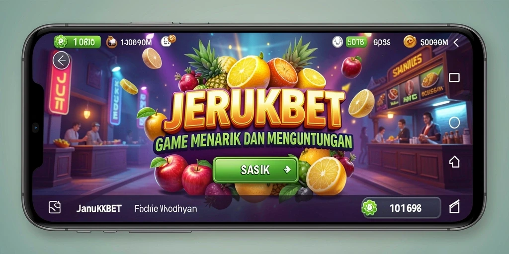 Screenshot utama JERUKBET menampilkan grafis gameplay slot yang menawan.