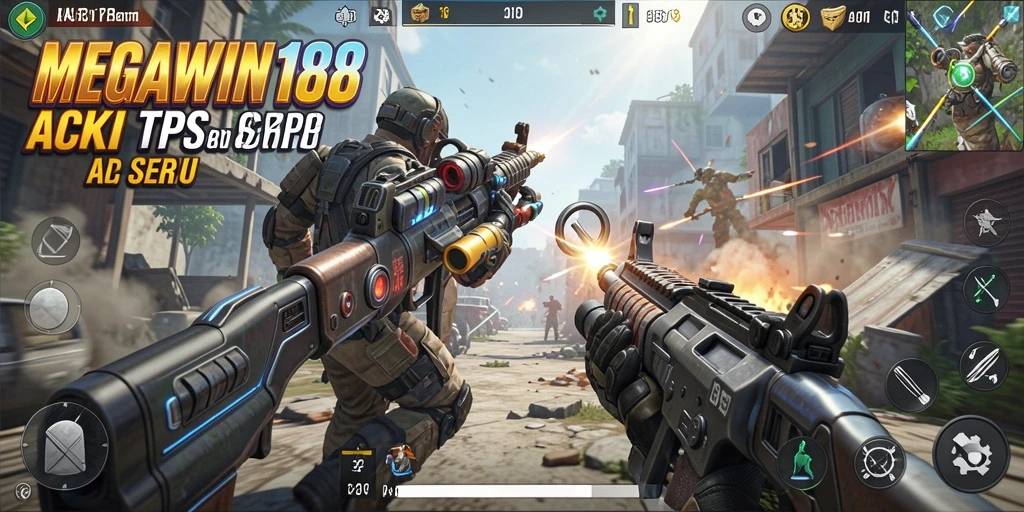 Tampilan gameplay MEGAWIN188 dengan aksi TPS yang mendebarkan.