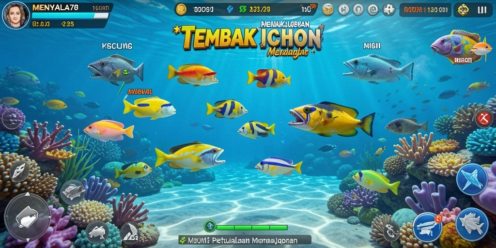 Screenshot MENYALA78 menampilkan pengalaman seru berburu ikan.