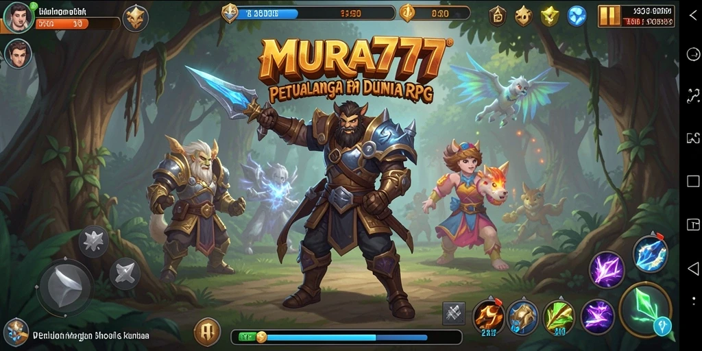 Screenshot gameplay RPG MUARA777 dengan aksi mendebarkan.