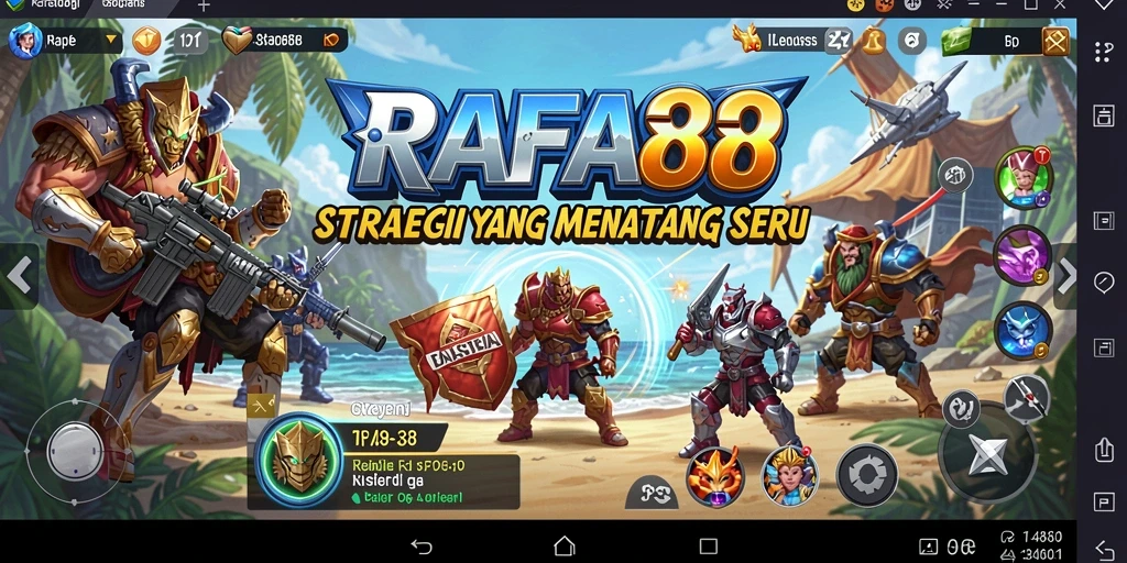 Screenshot utama RAFA88 menampilkan gameplay strategi yang intens.