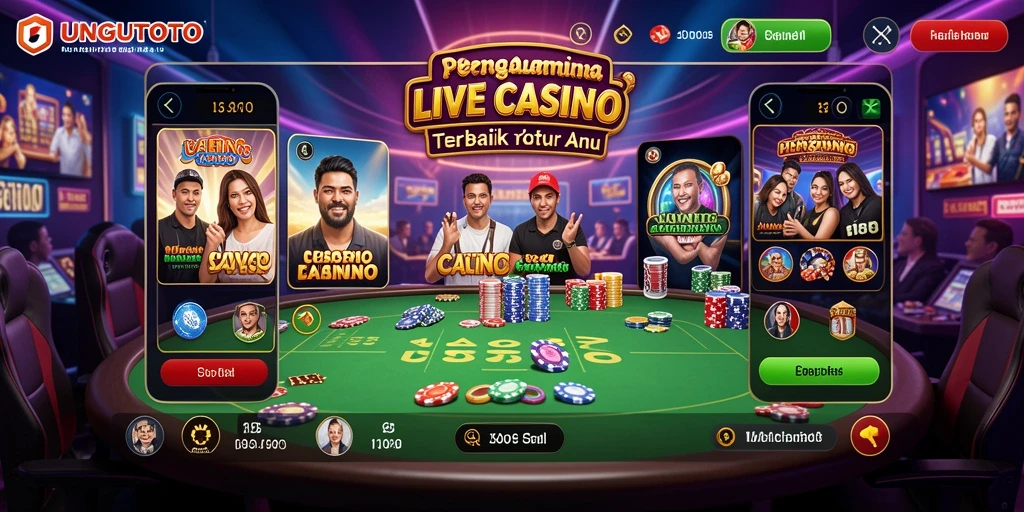 Tampilan gameplay UNGUTOTO yang menarik dan mendebarkan di Live Casino.