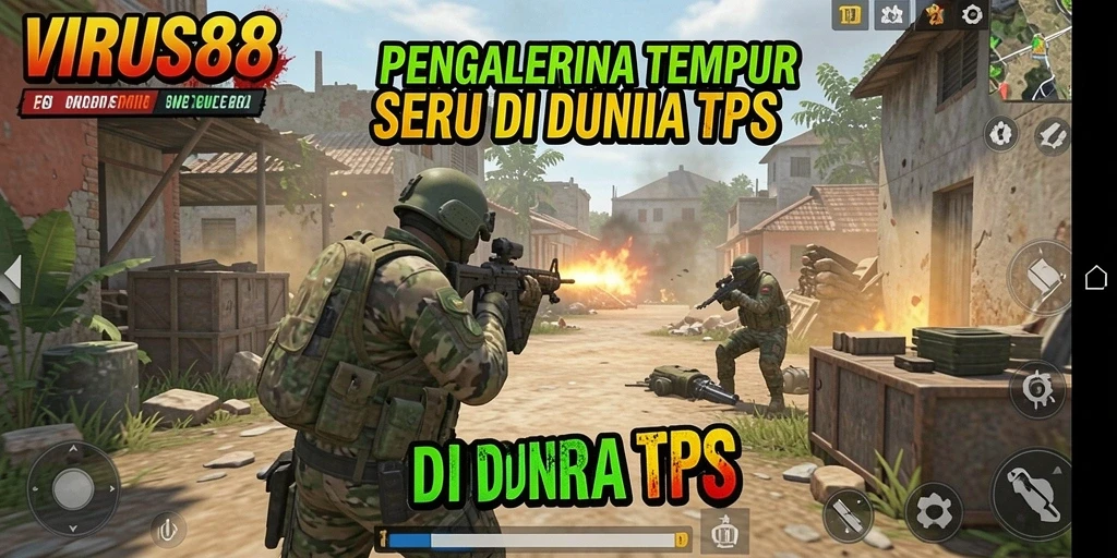 Tampilan gameplay seru dan mendebarkan di VIRUS88.